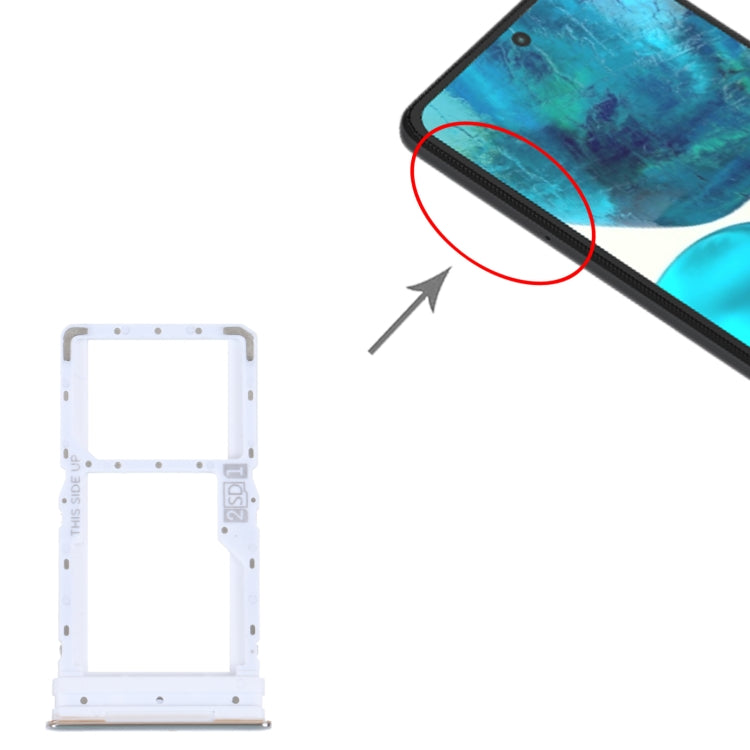 For Motorola Moto G52 SIM Card Tray + SIM / Micro SD Card Tray (Silver) - Card Socket by PMC TechLife | Online Shopping South Africa | PMC TechLife