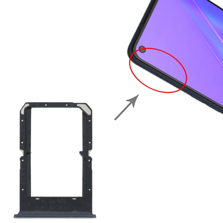 For OPPO A72 4G / A92 4G SIM Card Tray + SIM Card Tray (Black) - Card Socket by PMc TechLife | Online Shopping South Africa | PMc TechLife | Buy Now Pay Later Mobicred