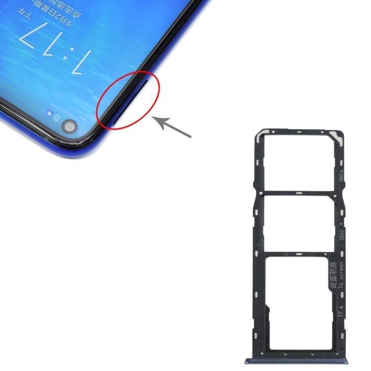 For OPPO A16K SIM Card Tray + SIM Card Tray + Micro SD Card Tray (Black) - Card Tray by PMc TechLife | Online Shopping South Africa | PMc TechLife | Buy Now Pay Later Mobicred