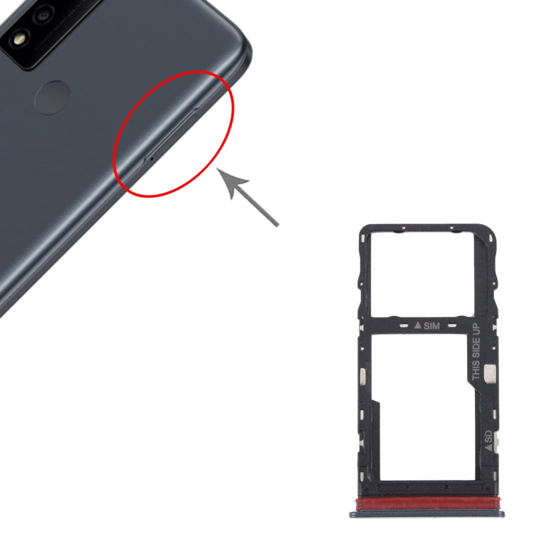 For TCL 30 V 5G Original SIM Card Tray + Micro SD Card Tray(Black) - For TCL by PMC TechLife | Online Shopping South Africa | PMC TechLife | Buy Now Pay Later Mobicred