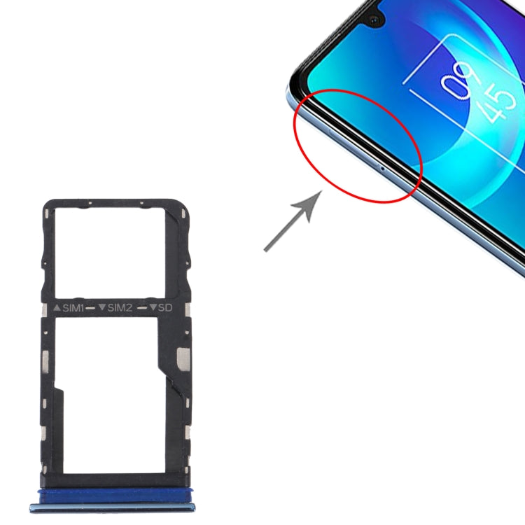 For TCL 30 / 30+ / 30 5G Original SIM Card Tray + Micro SD Card Tray(Blue) - For TCL by PMC TechLife | Online Shopping South Africa | PMC TechLife | Buy Now Pay Later Mobicred