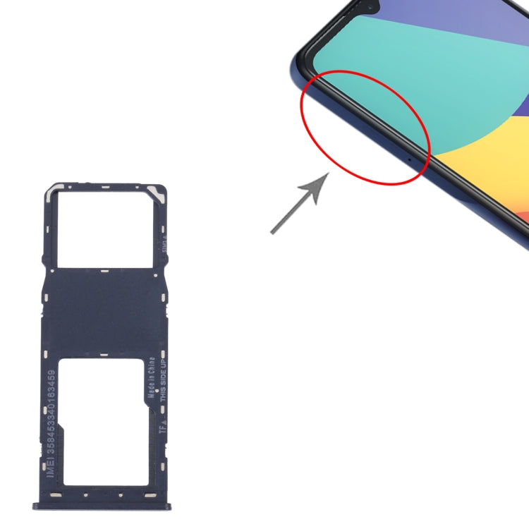 For Alcatel 1V 2021 Original SIM Card Tray + Micro SD Card Tray(Blue) - free shipping - PMC TechLife - Order now!