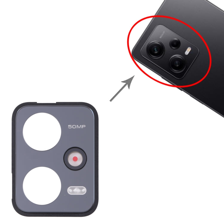 Back Camera Lens Frame for Xiaomi Redmi Note 12 Pro 5G (Black) - Camera by PMC TechLife | Online Shopping South Africa | PMC TechLife | Buy Now Pay Later Mobicred