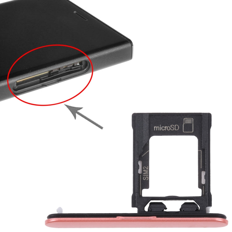 For Sony Xperia XZ1 Compact Original SIM Card Tray + Micro SD Card Tray (Orange) - Card Tray by PMC TechLife | Online Shopping South Africa | PMC TechLife | Buy Now Pay Later Mobicred