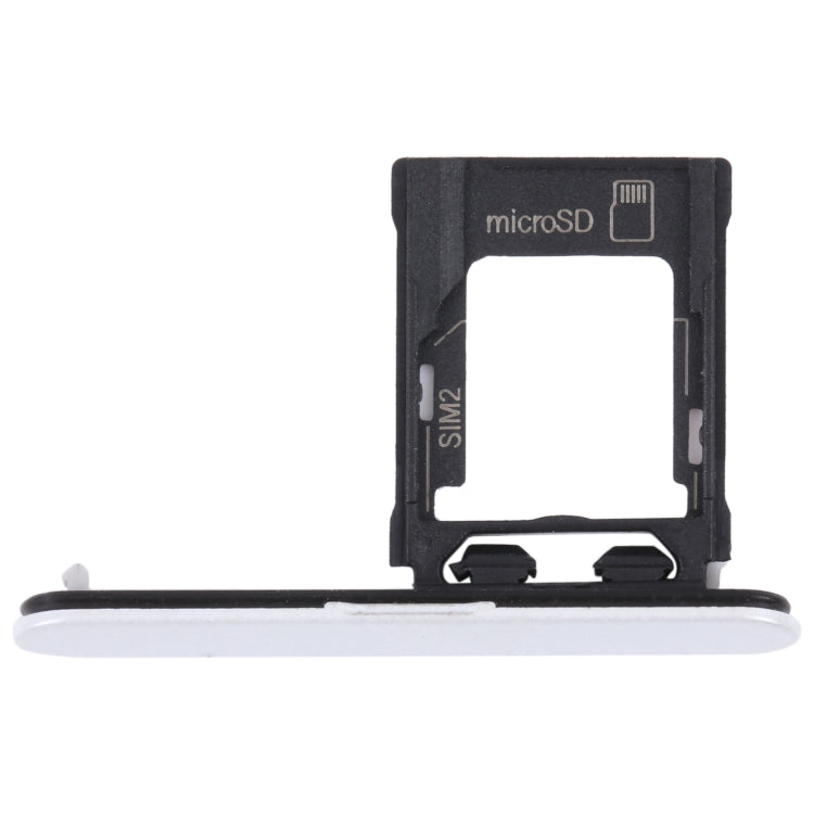 For Sony Xperia XZ1 Compact Original SIM Card Tray + Micro SD Card Tray (Silver) - Card Tray by PMC TechLife | Online Shopping South Africa | PMC TechLife