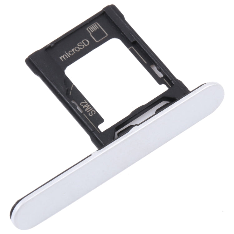 For Sony Xperia XZ1 Compact Original SIM Card Tray + Micro SD Card Tray (Silver) - Card Tray by PMC TechLife | Online Shopping South Africa | PMC TechLife