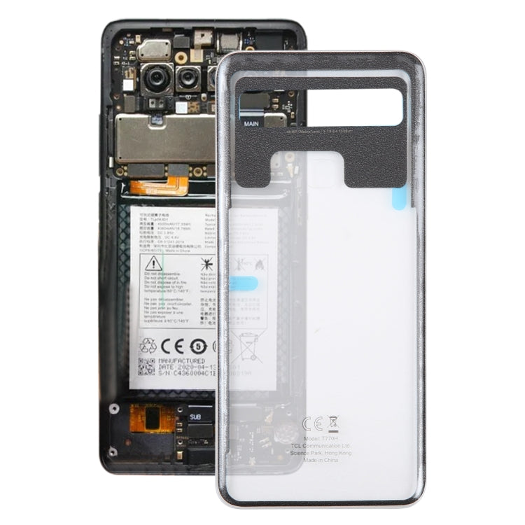 For TCL 10L T770H OEM Glass Battery Back Cover(Transparent) - For TCL by PMC TechLife | Online Shopping South Africa | PMC TechLife
