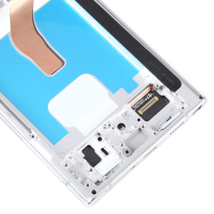For Samsung Galaxy S22 Ultra 5G SM-S908B EU Edition 6.78 inch OLED  LCD Screen Digitizer Full Assembly with Frame(Silver) - free shipping - PMc TechLife - Order now!