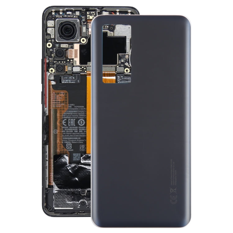 For Xiaomi 12T Pro OEM Glass Material Battery Back Cover(Black) - Back Cover by PMC TechLife | Online Shopping South Africa | PMC TechLife | Buy Now Pay Later Mobicred