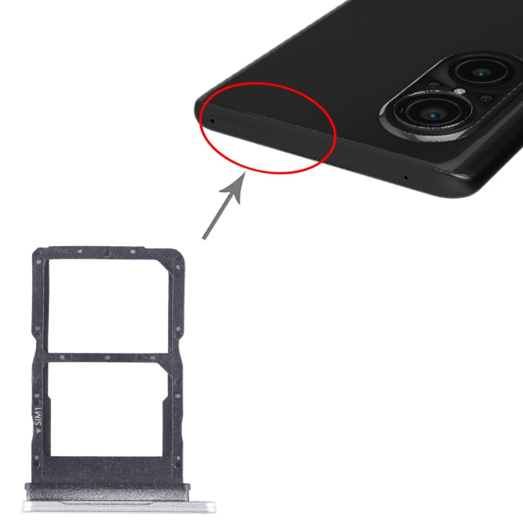 For Huawei Nova 9 SE 5G SIM + SIM Card Tray (Silver) - Card Socket by PMc TechLife | Online Shopping South Africa | PMc TechLife | Buy Now Pay Later Mobicred