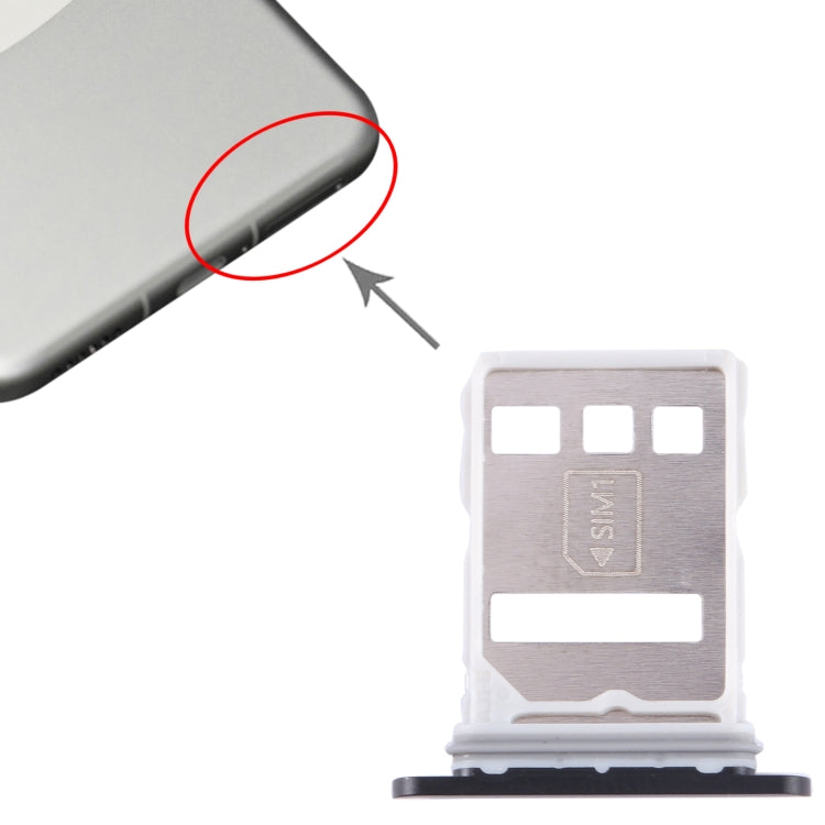 For Huawei Mate 60 Pro SIM + NM Card Tray (Black) - Card Socket by PMc TechLife | Online Shopping South Africa | PMc TechLife | Buy Now Pay Later Mobicred
