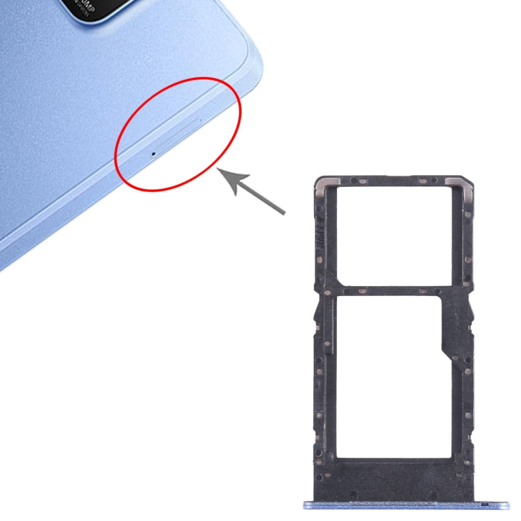 For Huawei Enjoy 50Z SIM + SIM / Micro SD Card Tray (Blue) - Card Socket by PMc TechLife | Online Shopping South Africa | PMc TechLife | Buy Now Pay Later Mobicred