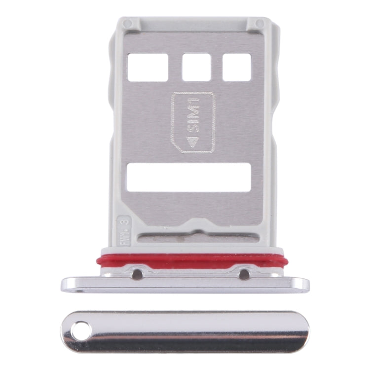 For Huawei Mate 50 SIM + NM Card Tray (Silver) - free shipping - PMc TechLife - Order now!