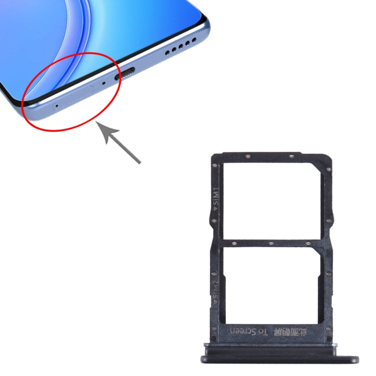 For Honor V40 Lite SIM + SIM Card Tray (Black) - Card Socket by PMc TechLife | Online Shopping South Africa | PMc TechLife | Buy Now Pay Later Mobicred