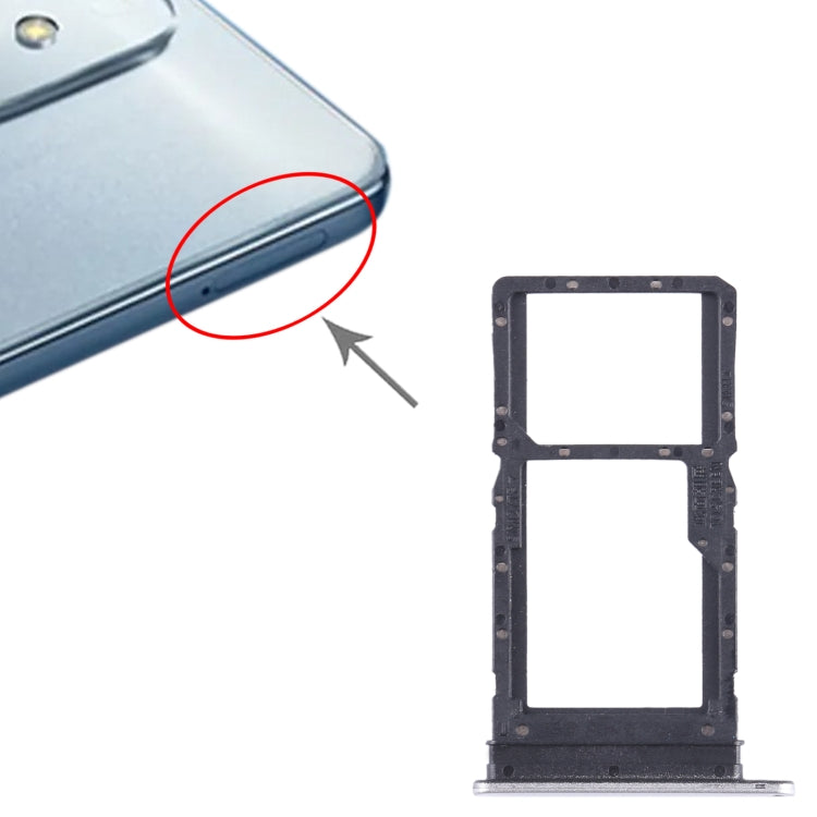For Honor Play6T SIM + SIM / Micro SD Card Tray (Silver) - Card Socket by PMc TechLife | Online Shopping South Africa | PMc TechLife | Buy Now Pay Later Mobicred