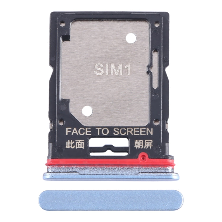 For Xiaomi Redmi Note 11T Pro SIM Card Tray + SIM Card Tray / Micro SD Card Tray (Blue) - Card Tray by PMC TechLife | Online Shopping South Africa | PMC TechLife | Buy Now Pay Later Mobicred