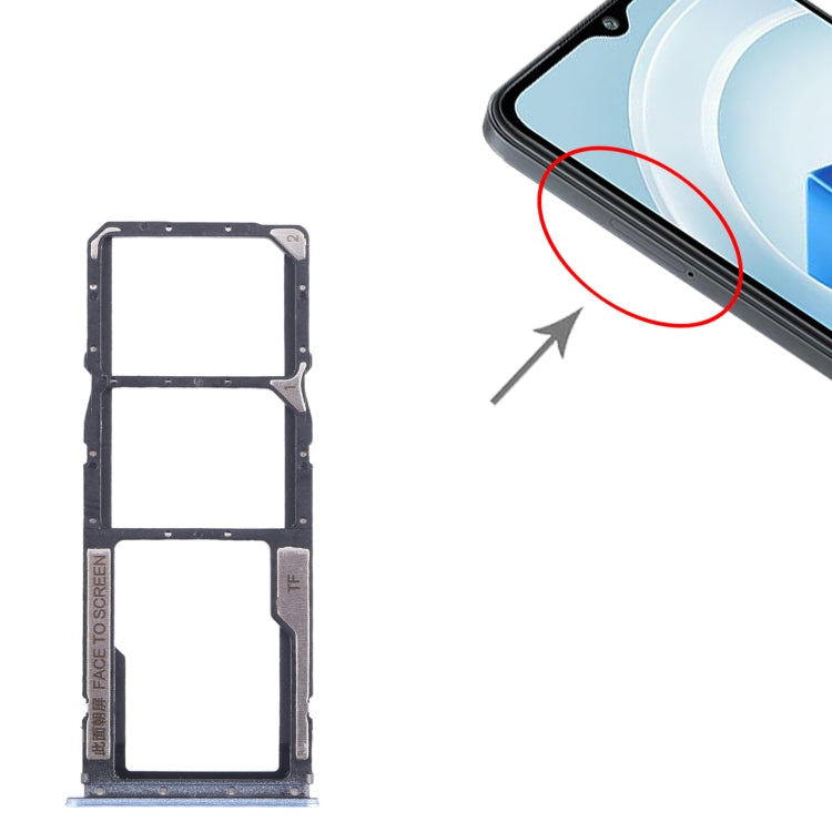 For Xiaomi Poco M5 4G SIM Card Tray + SIM Card Tray + Micro SD Card Tray (Blue) - Card Tray by PMC TechLife | Online Shopping South Africa | PMC TechLife