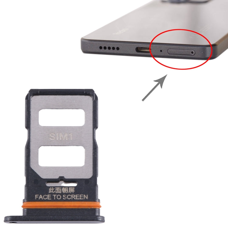 For Xiaomi Redmi Note 12 Pro 5G SIM Card Tray + SIM Card Tray (Black) - Card Tray by PMC TechLife | Online Shopping South Africa | PMC TechLife