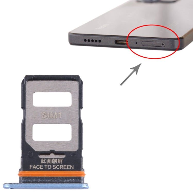 For Xiaomi Poco X5 Pro SIM Card Tray + SIM Card Tray (Blue) - free shipping - PMC TechLife - Order now!