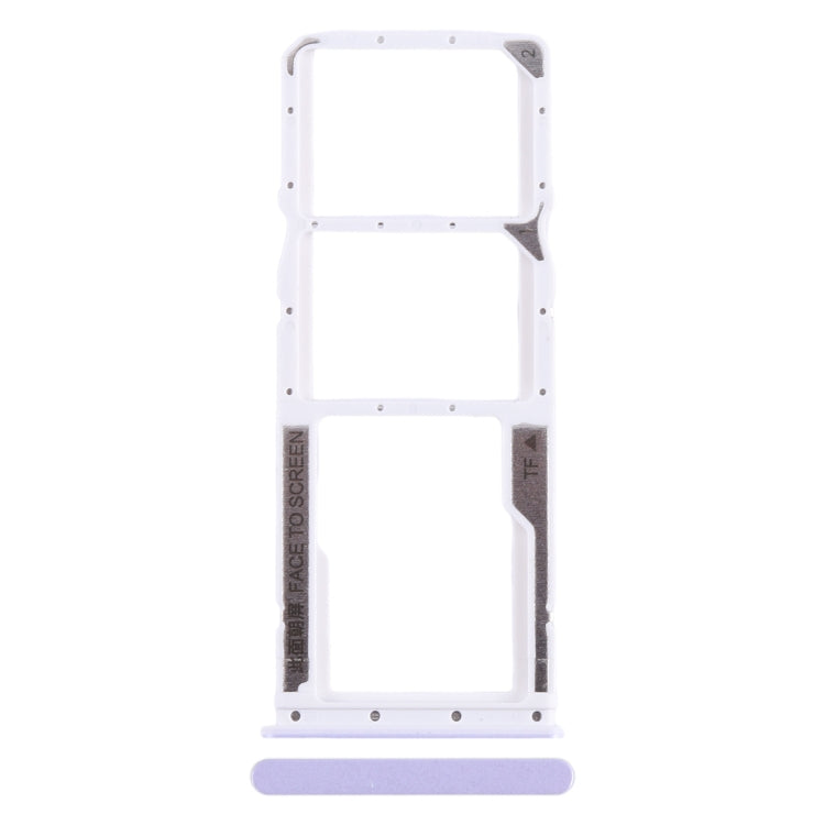 For Xiaomi Poco C55 SIM Card Tray + SIM Card Tray + Micro SD Card Tray (Purple) - Card Tray by PMC TechLife | Online Shopping South Africa | PMC TechLife