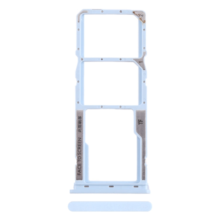 For Xiaomi Poco  C51 SIM Card Tray + SIM Card Tray + Micro SD Card Tray (Blue) - Card Tray by PMC TechLife | Online Shopping South Africa | PMC TechLife