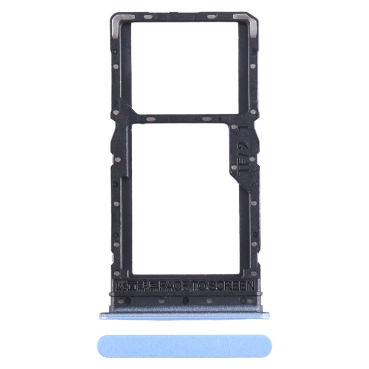 For Xiaomi Redmi 12 5G SIM Card Tray + SIM Card Tray / Micro SD Card Tray (Blue) - Card Tray by PMC TechLife | Online Shopping South Africa | PMC TechLife