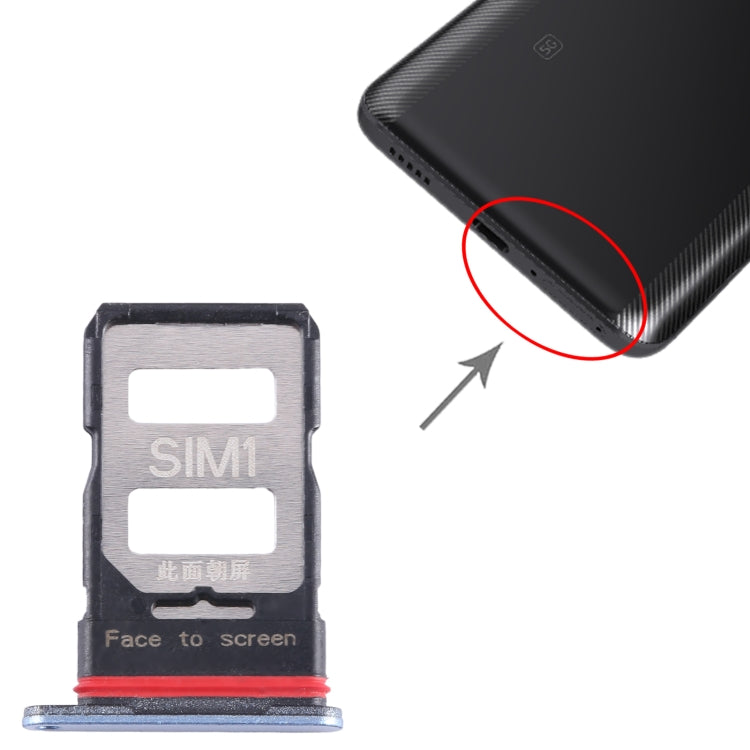 For Xiaomi Redmi K60 Pro SIM Card Tray + SIM Card Tray (Blue) - Card Tray by PMC TechLife | Online Shopping South Africa | PMC TechLife