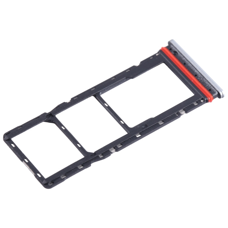 For Infinix Hot 12 X6817 SIM Card Tray + SIM Card Tray + Micro SD Card Tray (Silver) - Card Tray by PMC TechLife | Online Shopping South Africa | PMC TechLife