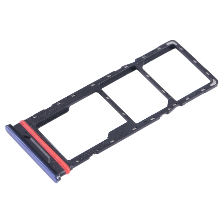 For Infinix Smart 6 Plus India X6823 SIM Card Tray + SIM Card Tray + Micro SD Card Tray (Blue) - Card Tray by PMC TechLife | Online Shopping South Africa | PMC TechLife