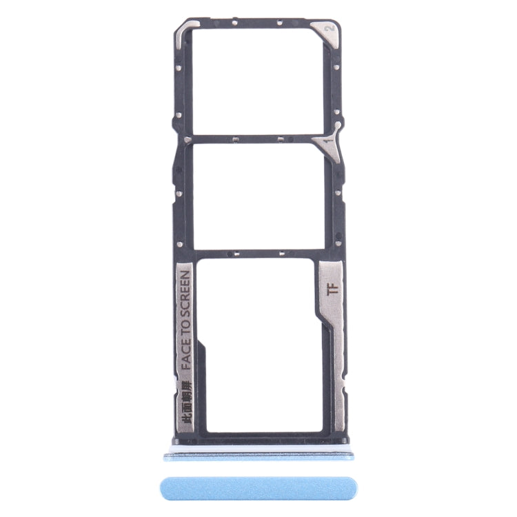 For Xiaomi Redmi Note 12 4G SIM Card Tray + SIM Card Tray + Micro SD Card Tray (Blue) - Card Tray by PMC Jewellery | Online Shopping South Africa | PMC Jewellery