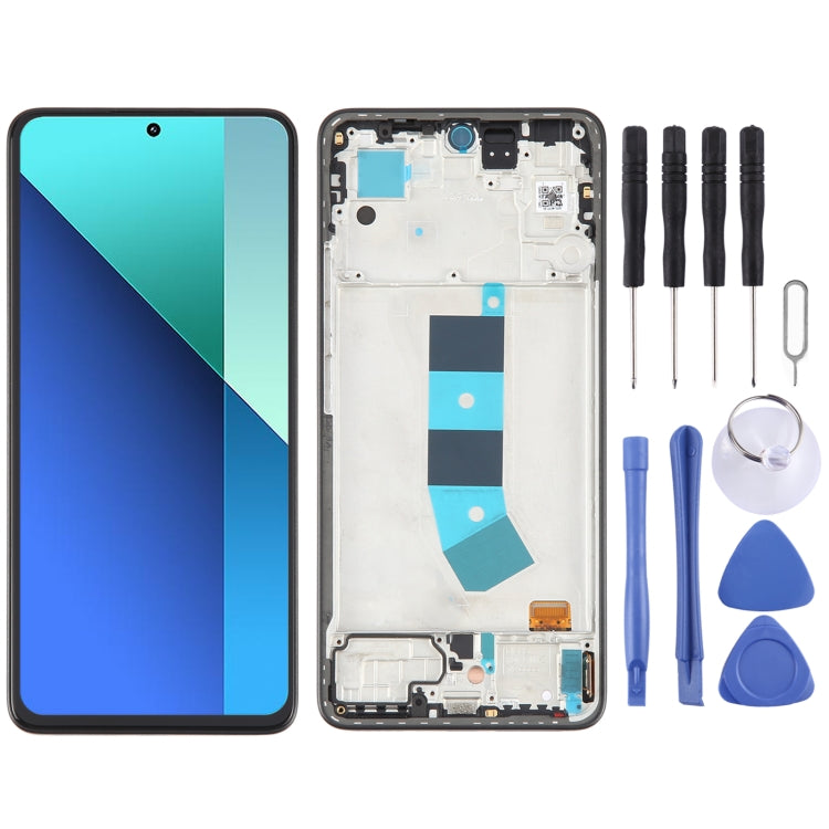 For Xiaomi Redmi Note 13 4G Original AMOLED Material LCD Screen Digitizer Full Assembly with Frame (Black) - LCD Screen by PMC TechLife | Online Shopping South Africa | PMC TechLife