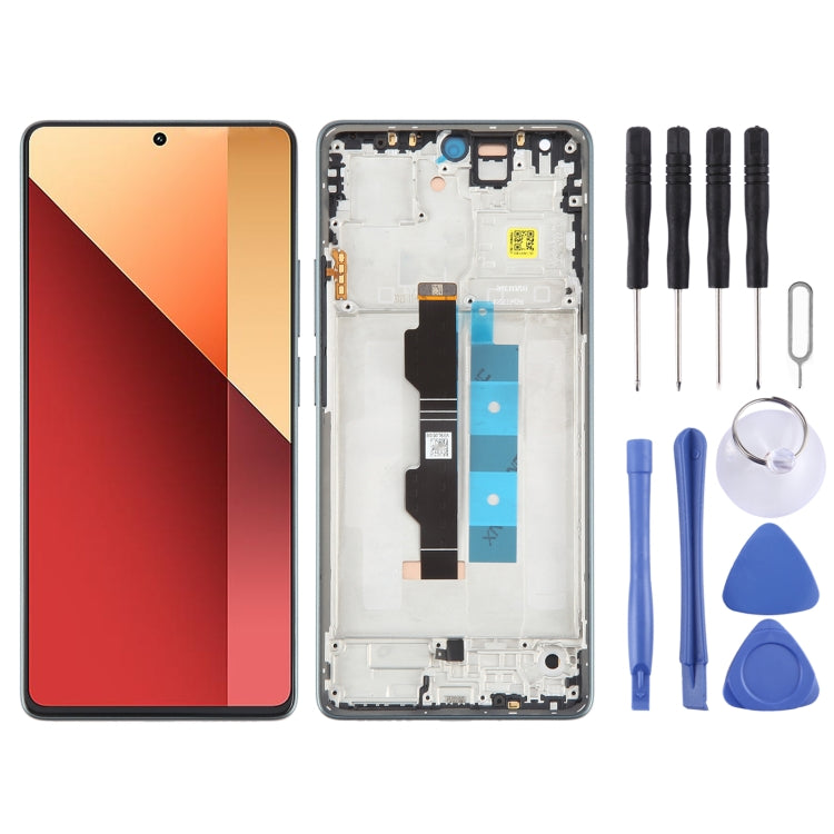 For Xiaomi Poco M6 Pro 4G Original AMOLED Material LCD Screen Digitizer Full Assembly with Frame (Blue) - LCD Screen by PMC Jewellery | Online Shopping South Africa | PMC Jewellery