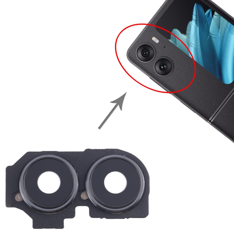 For OPPO Find N2 Flip Original Camera Lens Cover (Black) - Camera Series by PMC TechLife | Online Shopping South Africa | PMC TechLife | Buy Now Pay Later Mobicred