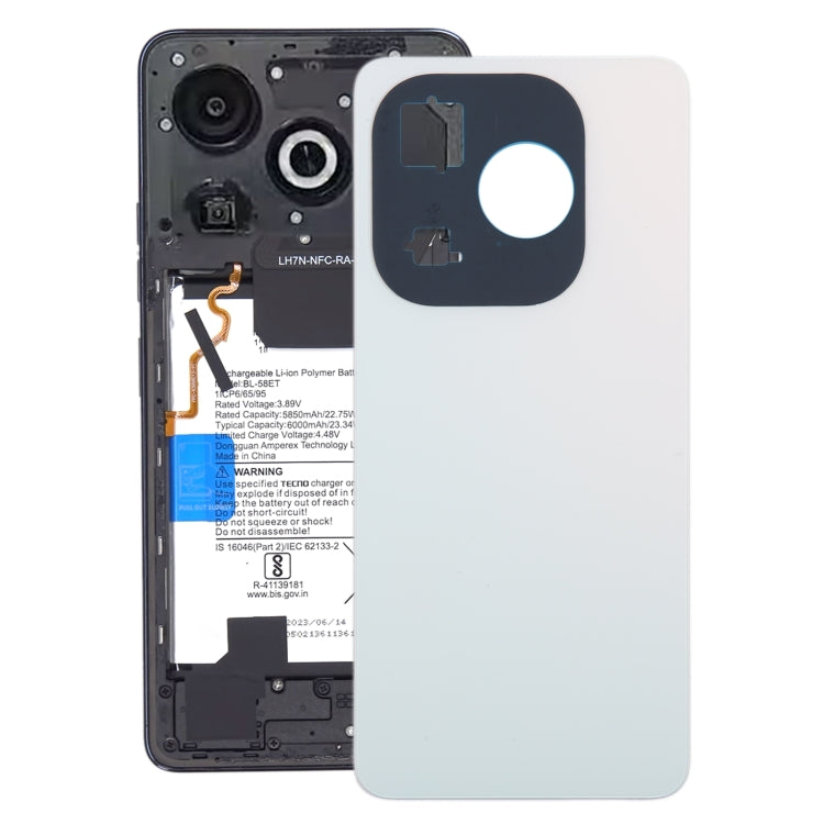For Infinix Smart 8 Pro Original Battery Back Cover(White) - Back Cover by PMC TechLife | Online Shopping South Africa | PMC TechLife | Buy Now Pay Later Mobicred