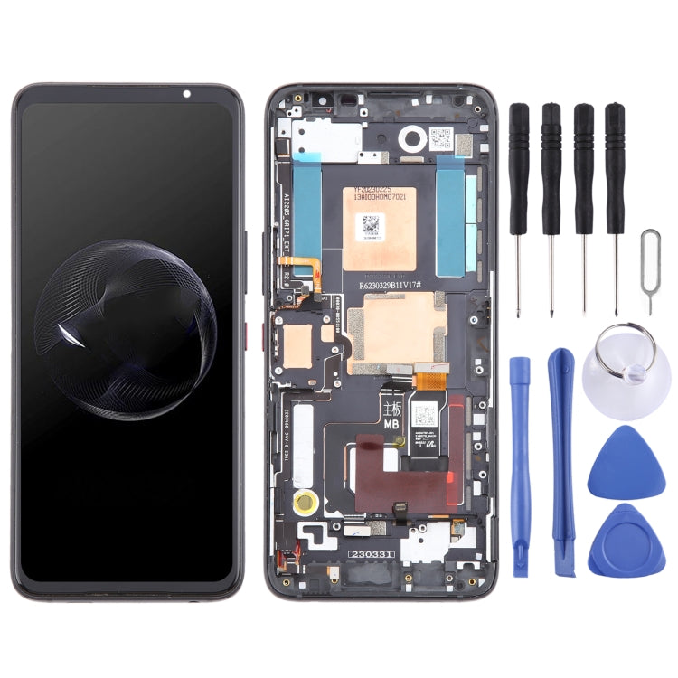 For Asus ROG Phone 7 / 7 Ultimate AMOLED Original LCD Screen Digitizer Full Assembly with Frame(Black) - LCD Screen by PMC TechLife | Online Shopping South Africa | PMC TechLife | Buy Now Pay Later Mobicred