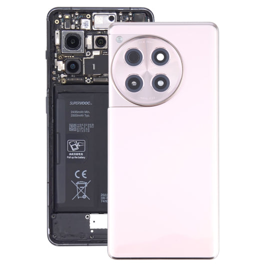 For OnePlus Ace 3 PJE110 Original Glass Battery Back Cover with Camera Lens(Rose Gold) - Back Cover by PMC Jewellery | Online Shopping South Africa | PMC Jewellery | Buy Now Pay Later Mobicred