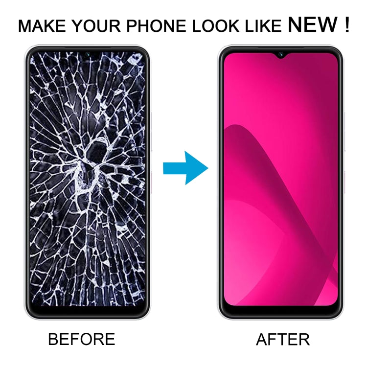 For T-Mobile Revvl 7 5G TMRV075G LCD Screen Digitizer Full Assembly with Frame(Black) - For T-Mobile by PMC Jewellery | Online Shopping South Africa | PMC Jewellery | Buy Now Pay Later Mobicred