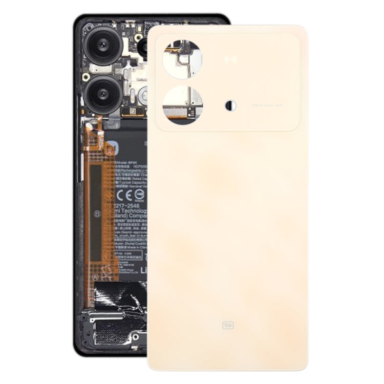 For Xiaomi Poco X6 Neo Original Battery Back Cover(Gold) - Back Cover by PMC Jewellery | Online Shopping South Africa | PMC Jewellery | Buy Now Pay Later Mobicred