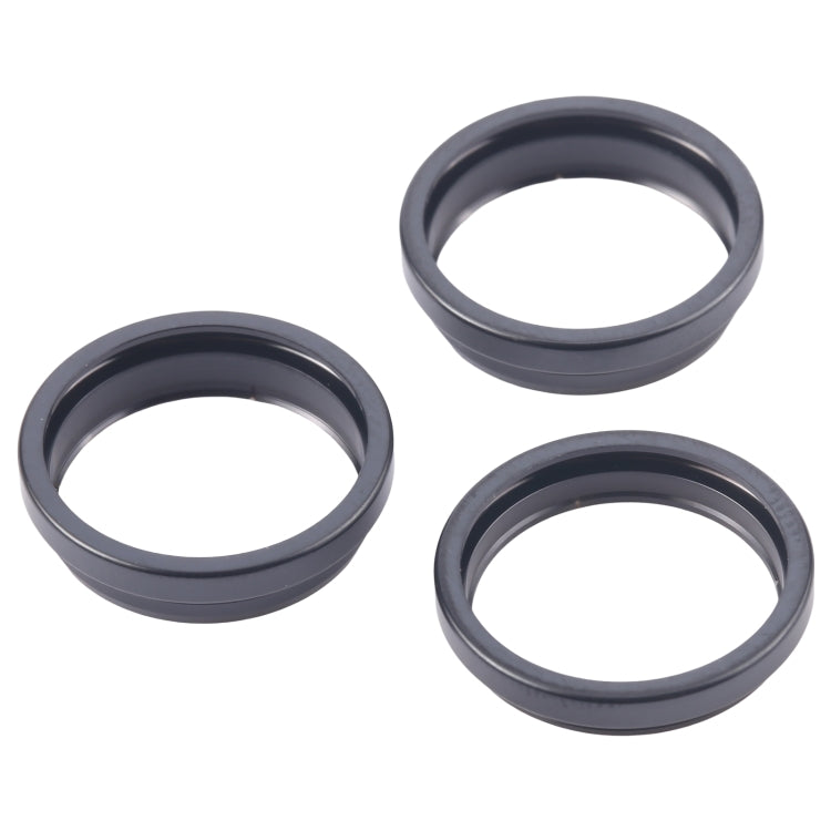 For iPhone 16 Pro 3pcs/set Rear Camera Glass Lens Metal Outside Protector Hoop Ring (Black) - Camera Series by PMC Jewellery | Online Shopping South Africa | PMC Jewellery | Buy Now Pay Later Mobicred