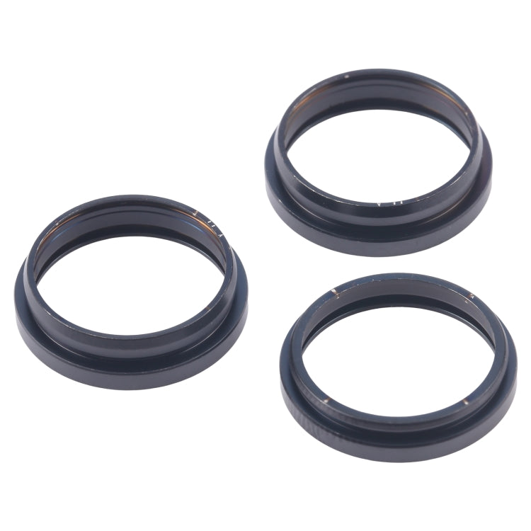For iPhone 16 Pro 3pcs/set Rear Camera Glass Lens Metal Outside Protector Hoop Ring (Black) - Camera Series by PMC Jewellery | Online Shopping South Africa | PMC Jewellery | Buy Now Pay Later Mobicred
