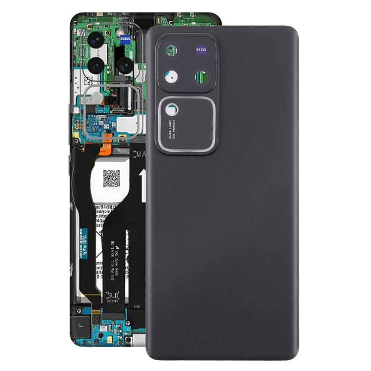 For vivo V30 Pro Battery Back Cover with Camera Lens Cover(Black) - Back Cover by PMC TechLife | Online Shopping South Africa | PMC TechLife | Buy Now Pay Later Mobicred