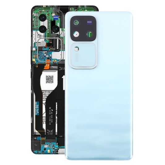 For vivo V30 Pro Battery Back Cover with Camera Lens Cover(Blue) - Back Cover by PMC Jewellery | Online Shopping South Africa | PMC Jewellery | Buy Now Pay Later Mobicred