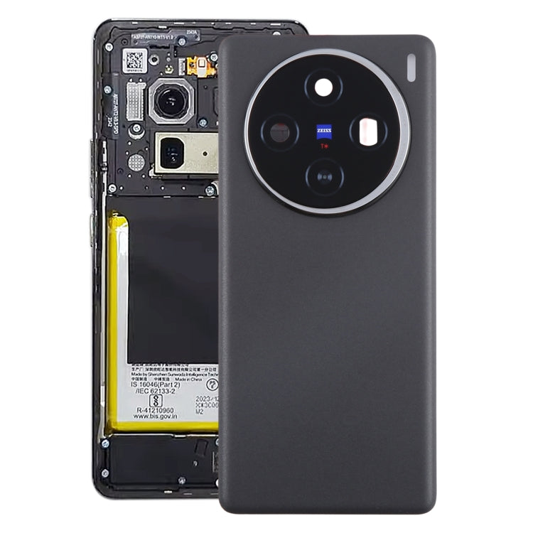 For vivo X100 Battery Back Cover with Camera Lens Cover(Black) - Back Cover by PMC TechLife | Online Shopping South Africa | PMC TechLife | Buy Now Pay Later Mobicred