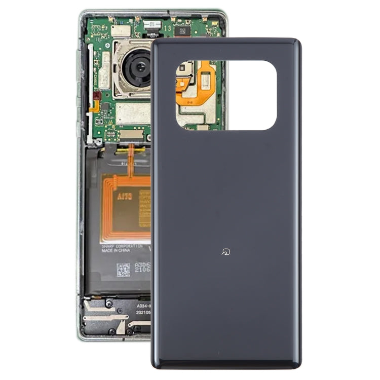 For Sharp Aquos R6 Original Battery Back Cover(Black) - For Sharp by PMC TechLife | Online Shopping South Africa | PMC TechLife | Buy Now Pay Later Mobicred