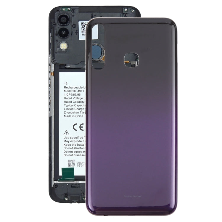 For Infinix Hot 8 Lite X650 Original Battery Back Cover(Purple) - Back Cover by PMc TechLife | Online Shopping South Africa | PMc TechLife | Buy Now Pay Later Mobicred