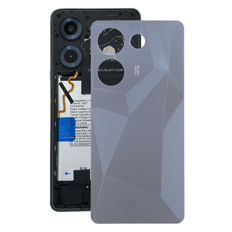 For Tecno Camon 20 Pro Original Battery Back Cover(Black) - Back Cover by PMC TechLife | Online Shopping South Africa | PMC TechLife | Buy Now Pay Later Mobicred