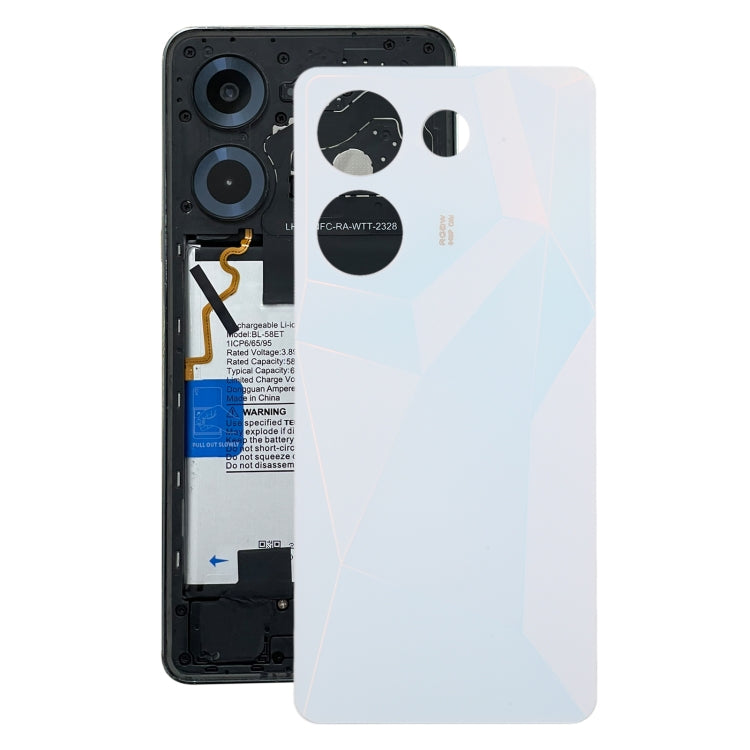 For Tecno Camon 20 Pro Original Battery Back Cover(White) - Back Cover by PMC TechLife | Online Shopping South Africa | PMC TechLife | Buy Now Pay Later Mobicred