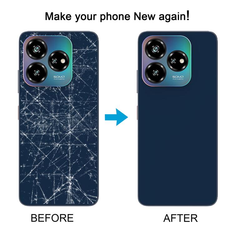 For ZTE Axon 60 Lite Glass Battery Back Cover with Adhesive(Blue) - For ZTE by PMC TechLife | Online Shopping South Africa | PMC TechLife | Buy Now Pay Later Mobicred
