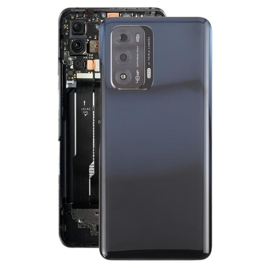 For ZTE Blade V40 Battery Back Cover with Adhesive / Camera Lens Cover(Black) - For ZTE by PMC Jewellery | Online Shopping South Africa | PMC Jewellery | Buy Now Pay Later Mobicred