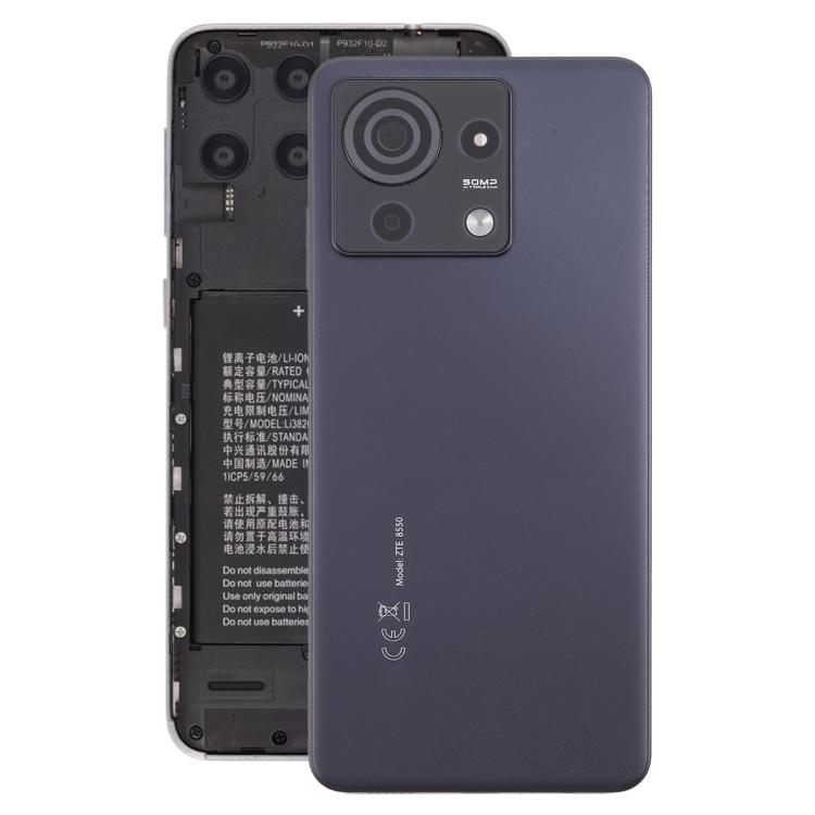 For ZTE Blade V50 Vita Battery Back Cover with Camera Lens Cover(Black) - For ZTE by PMC TechLife | Online Shopping South Africa | PMC TechLife | Buy Now Pay Later Mobicred